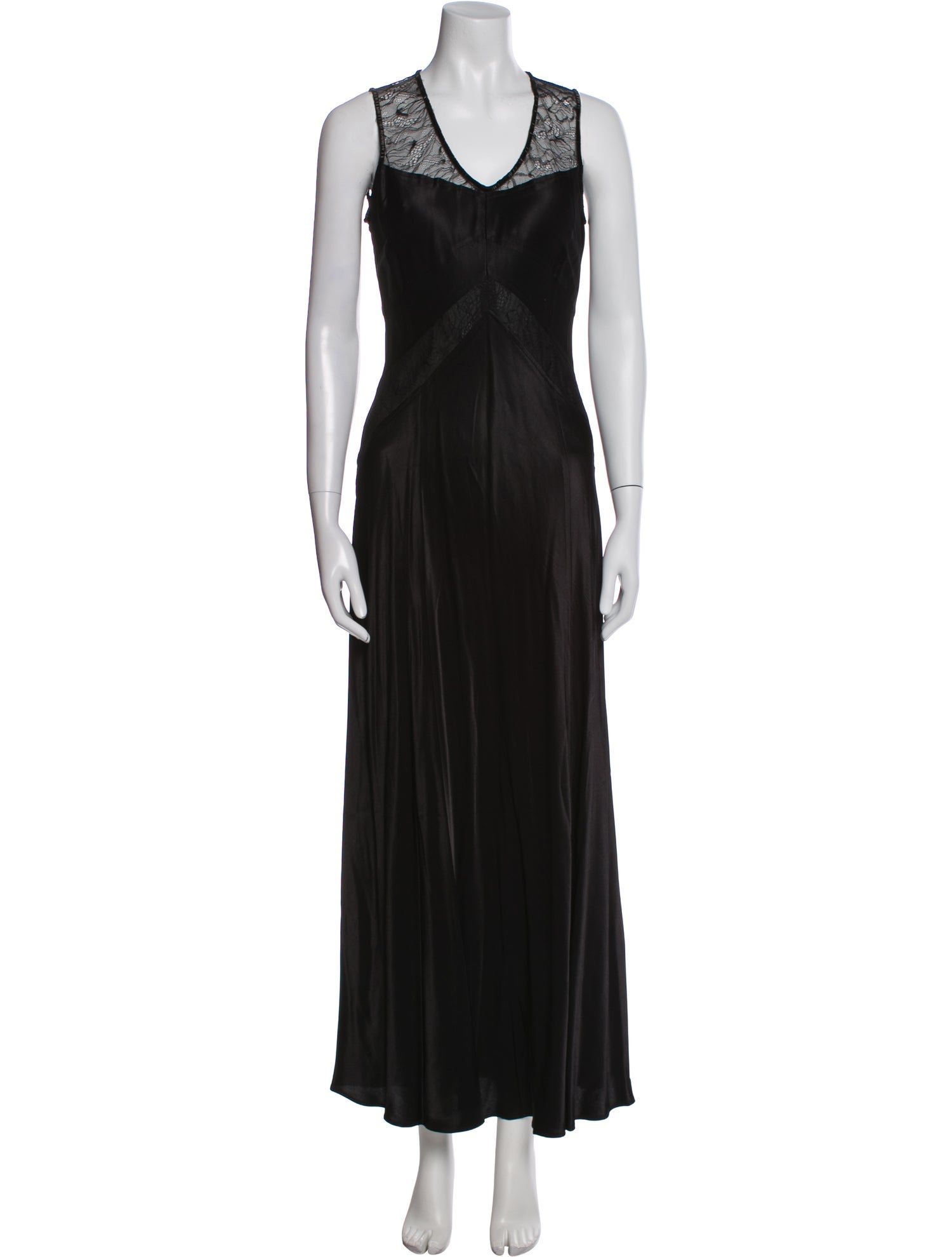 Donna Karan Scoop Neck Long Dress