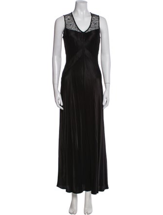 Donna Karan Scoop Neck Long Dress