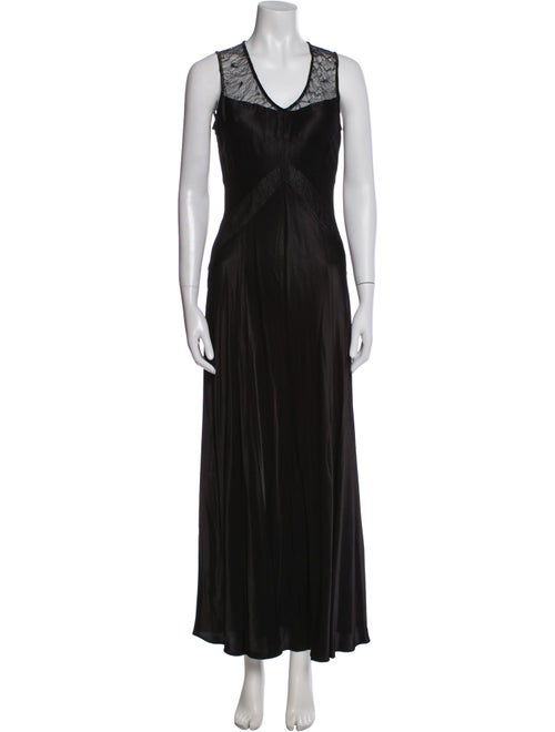 Donna Karan Scoop Neck Long Dress