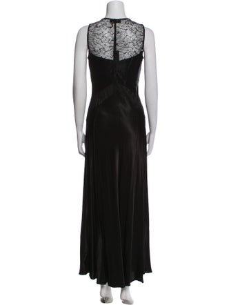 Donna Karan Scoop Neck Long Dress