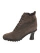 Donna Karan Suede Lace-Up Boots