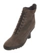 Donna Karan Suede Lace-Up Boots