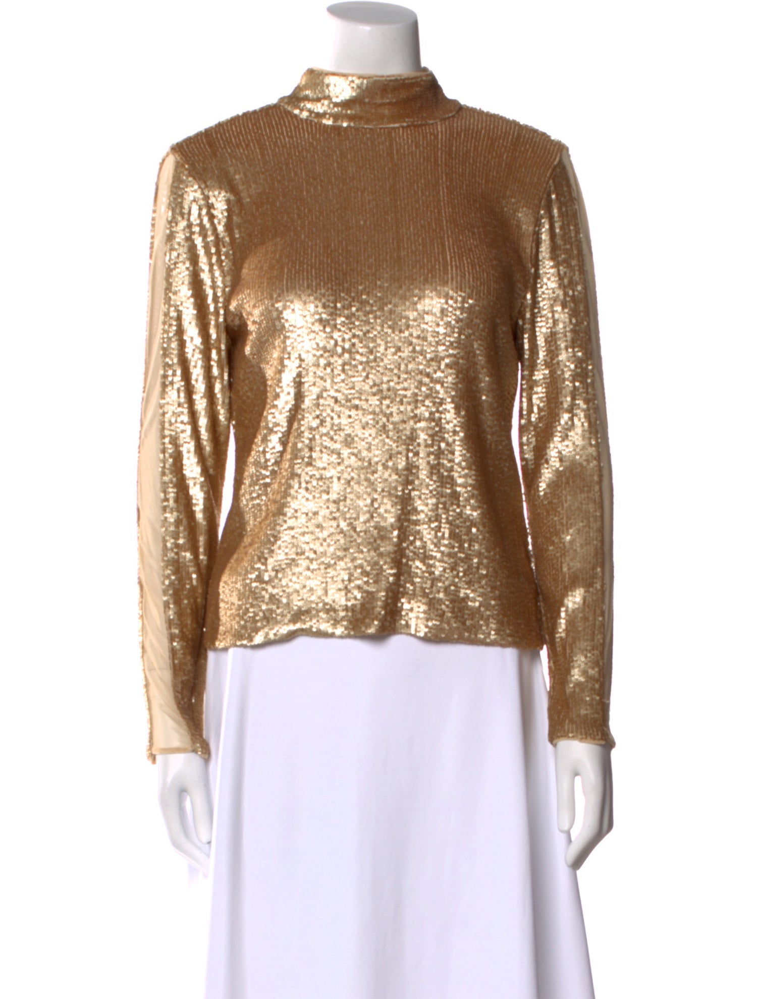 Donna Karan Mock Neck Long Sleeve Blouse w/ Tags