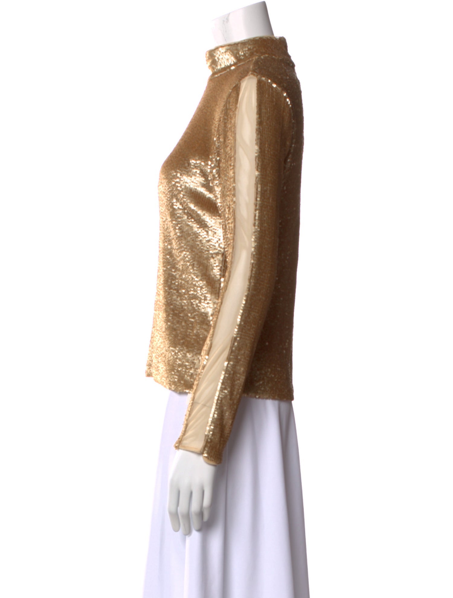 Donna Karan Mock Neck Long Sleeve Blouse w/ Tags