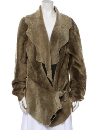 Donna Karan Lamb Fur Faux Fur Jacket