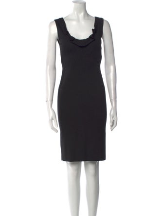 Donna Karan Cowl Neck Knee-Length Dress
