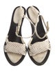 Donna Karan Leather Braided Accents Sandals