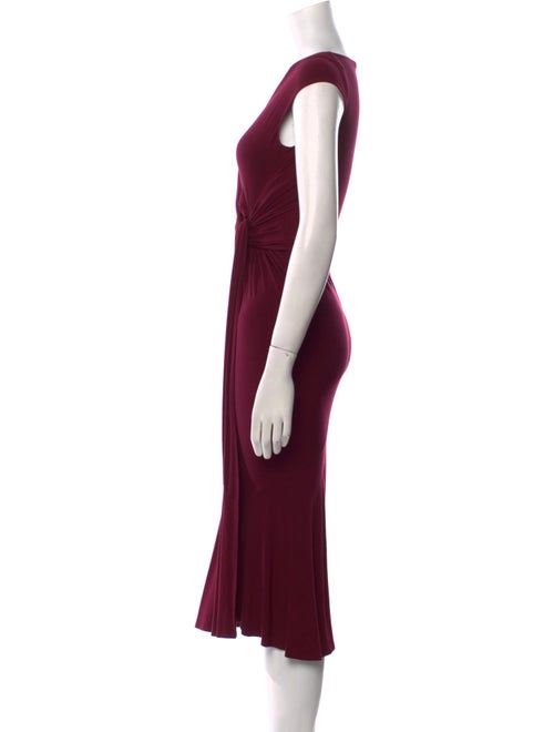 Donna Karan V-Neck Midi Length Dress