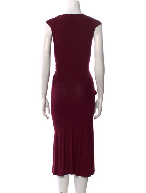 Donna Karan V-Neck Midi Length Dress
