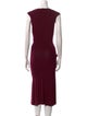 Donna Karan V-Neck Midi Length Dress