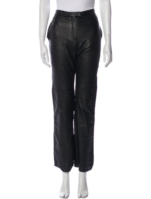 Donna Karan Leather Straight Leg Pants