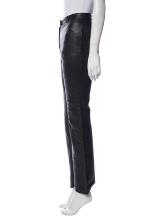 Donna Karan Leather Straight Leg Pants