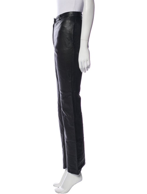 Donna Karan Leather Straight Leg Pants