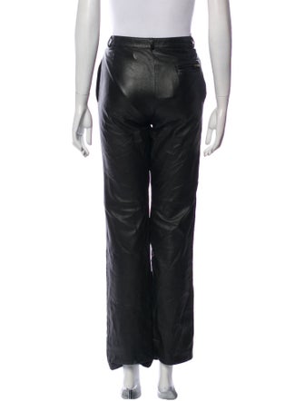 Donna Karan Leather Straight Leg Pants