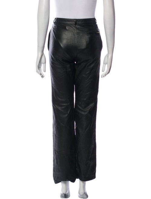 Donna Karan Leather Straight Leg Pants