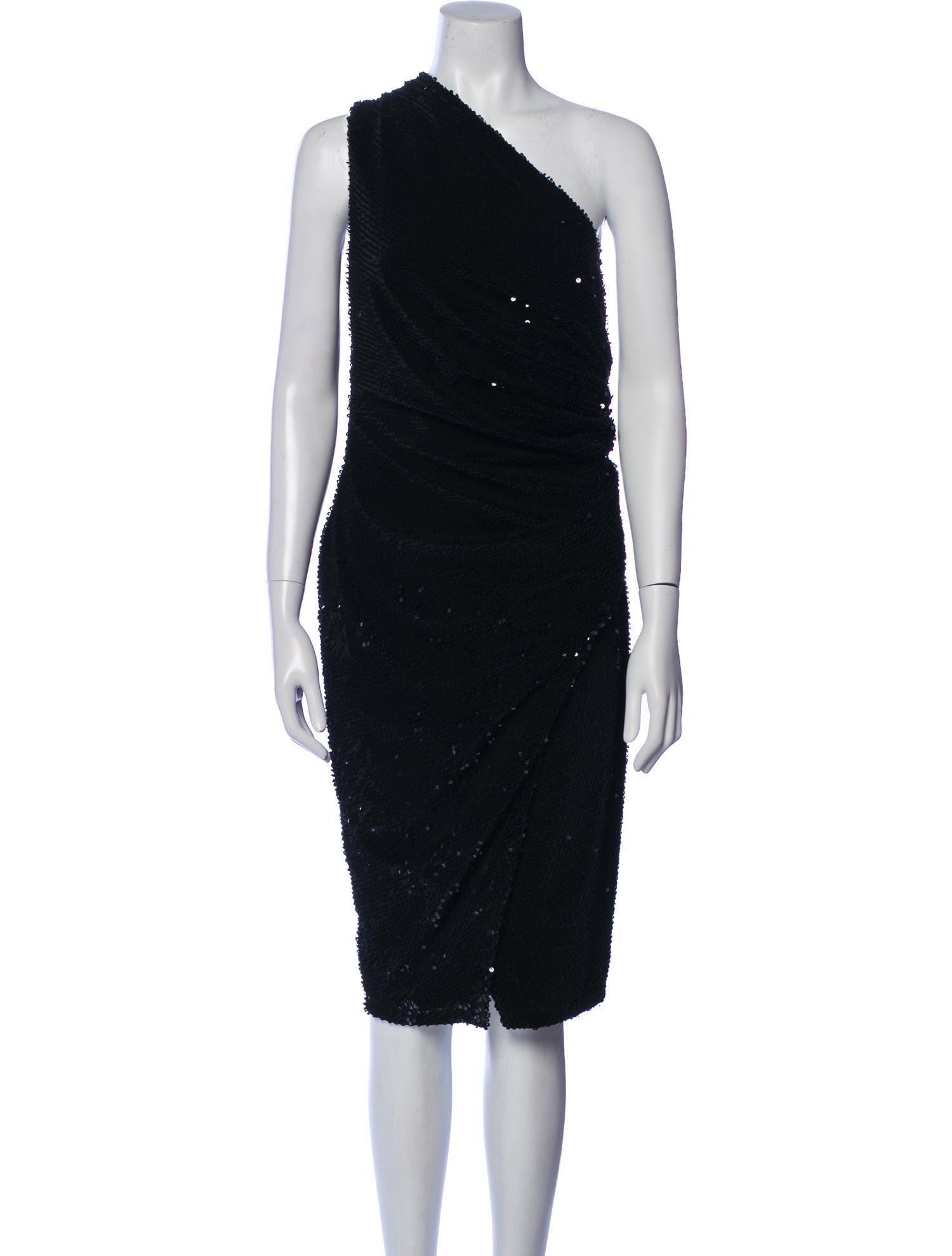 Donna Karan One-Shoulder Midi Length Dress