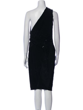 Donna Karan One-Shoulder Midi Length Dress