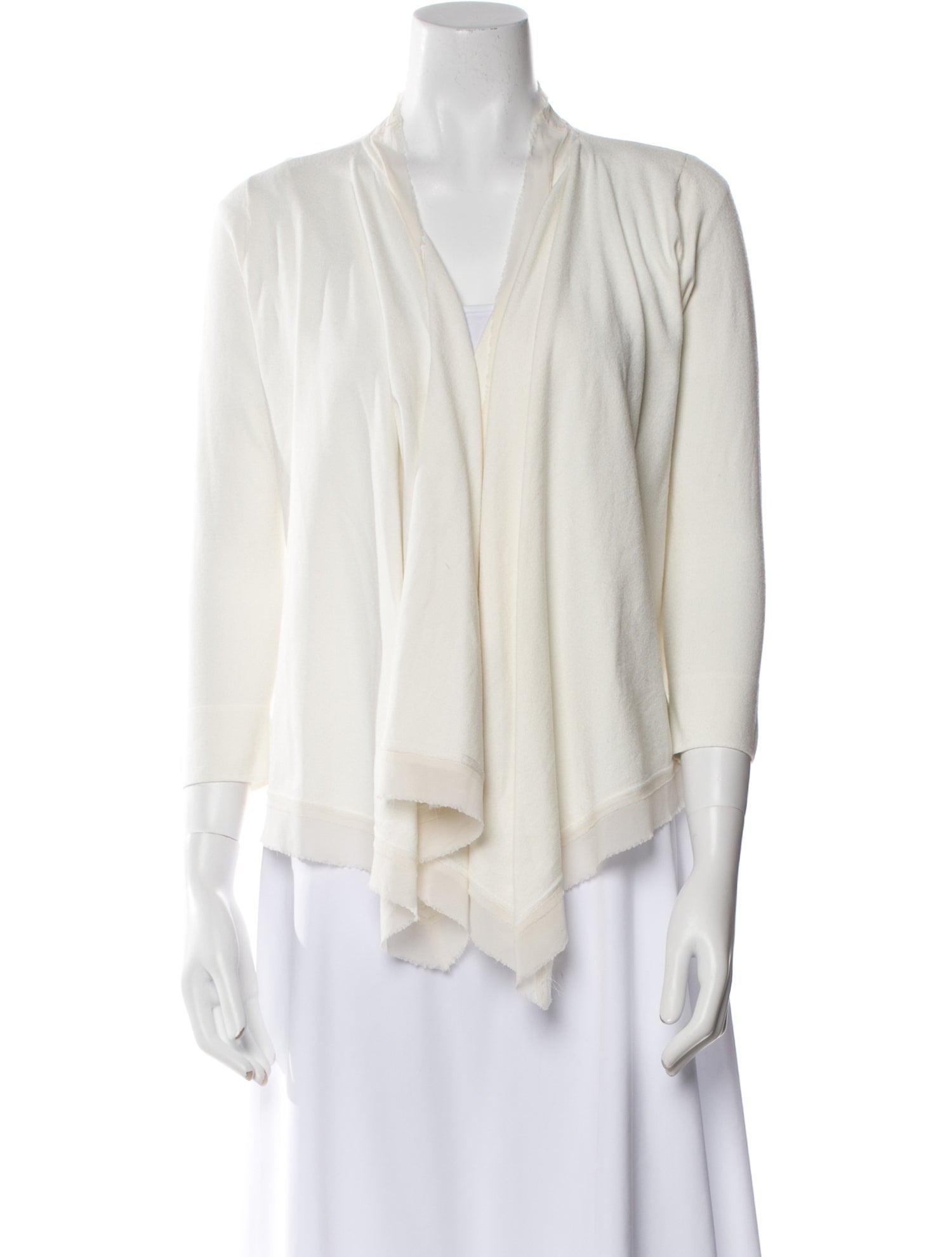Donna Karan V-Neck Three-Quarter Sleeve Blouse