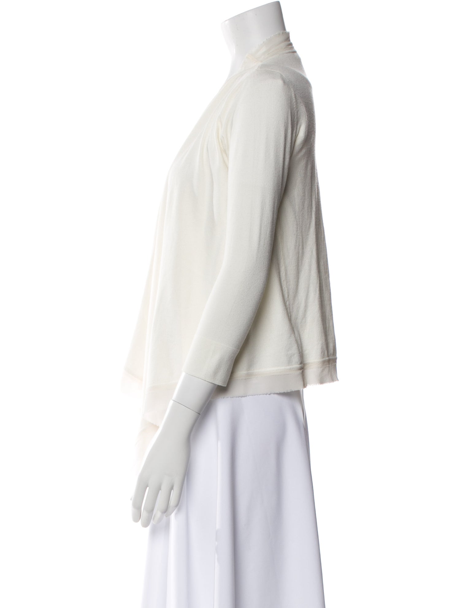Donna Karan V-Neck Three-Quarter Sleeve Blouse