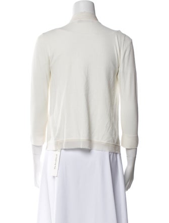 Donna Karan V-Neck Three-Quarter Sleeve Blouse