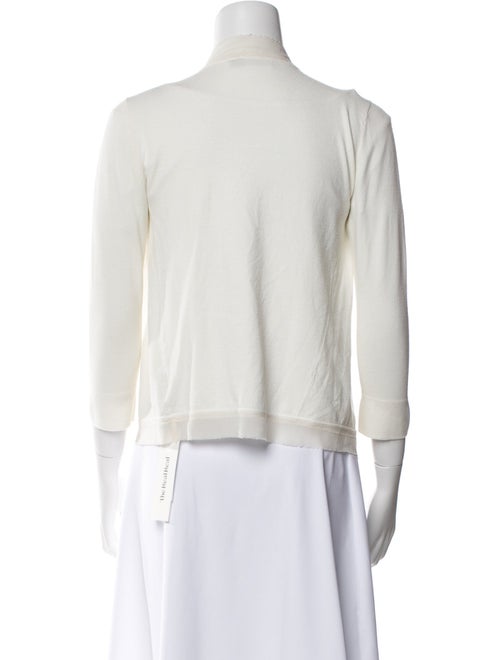 Donna Karan V-Neck Three-Quarter Sleeve Blouse