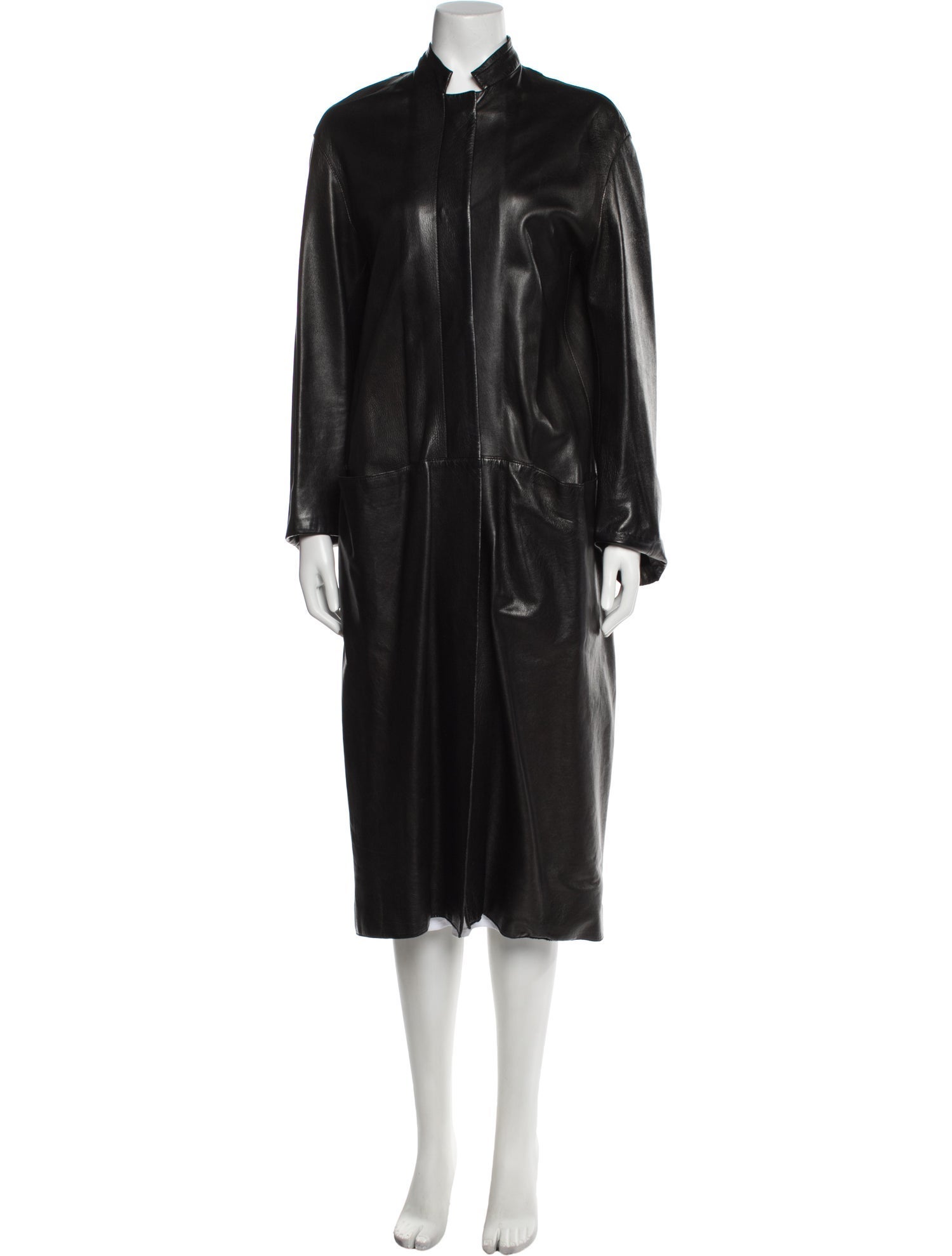 Donna Karan Lamb Leather Trench Coat