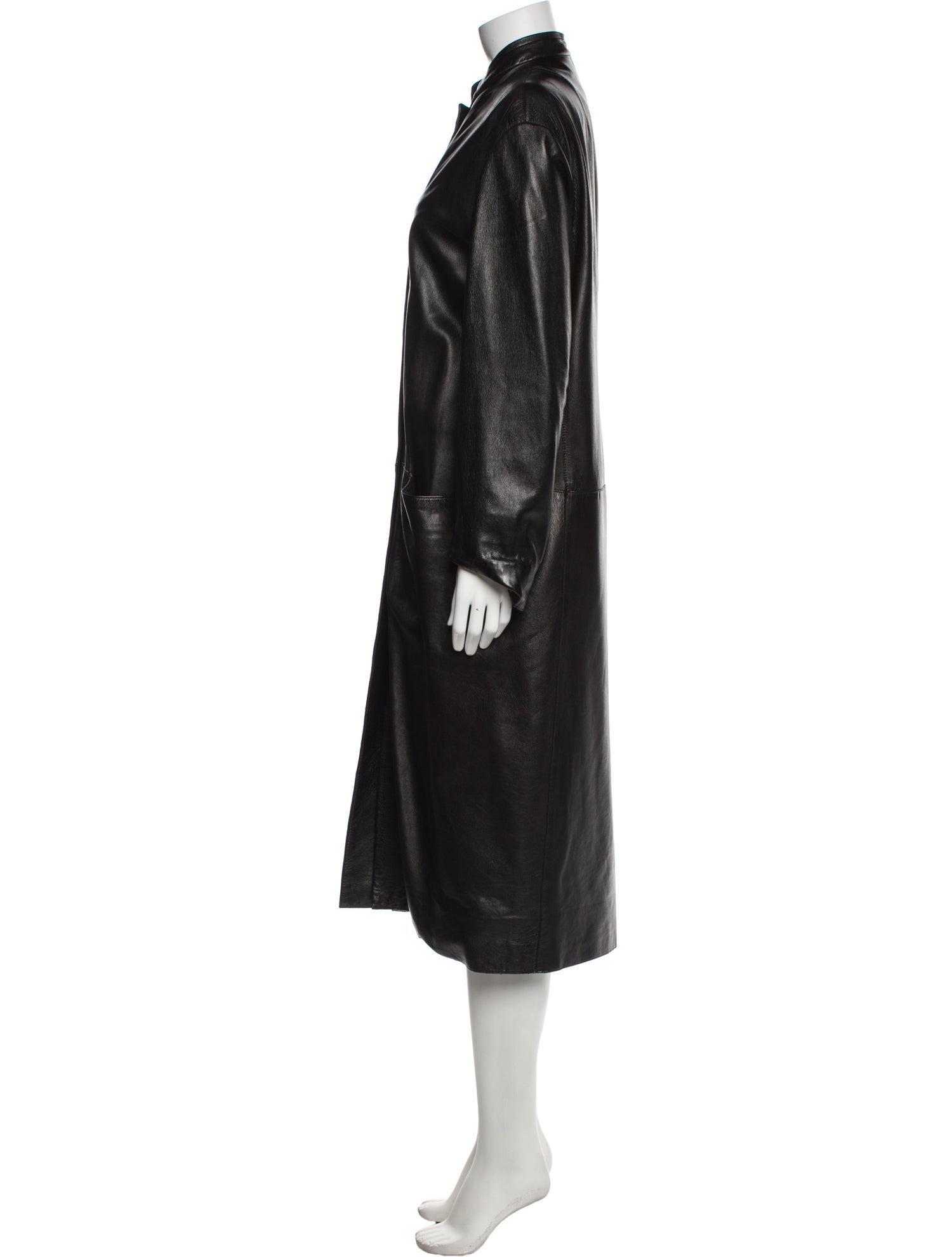 Donna Karan Lamb Leather Trench Coat