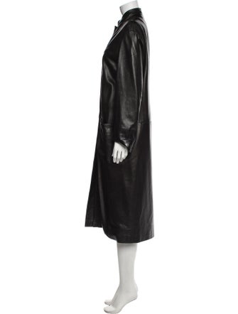 Donna Karan Lamb Leather Trench Coat