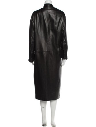 Donna Karan Lamb Leather Trench Coat