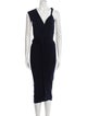 Donna Karan V-Neck Midi Length Dress