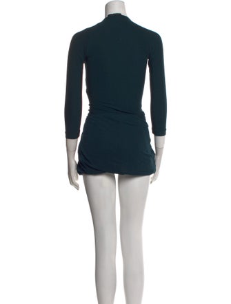 Donna Karan V-Neck Midi Length Dress