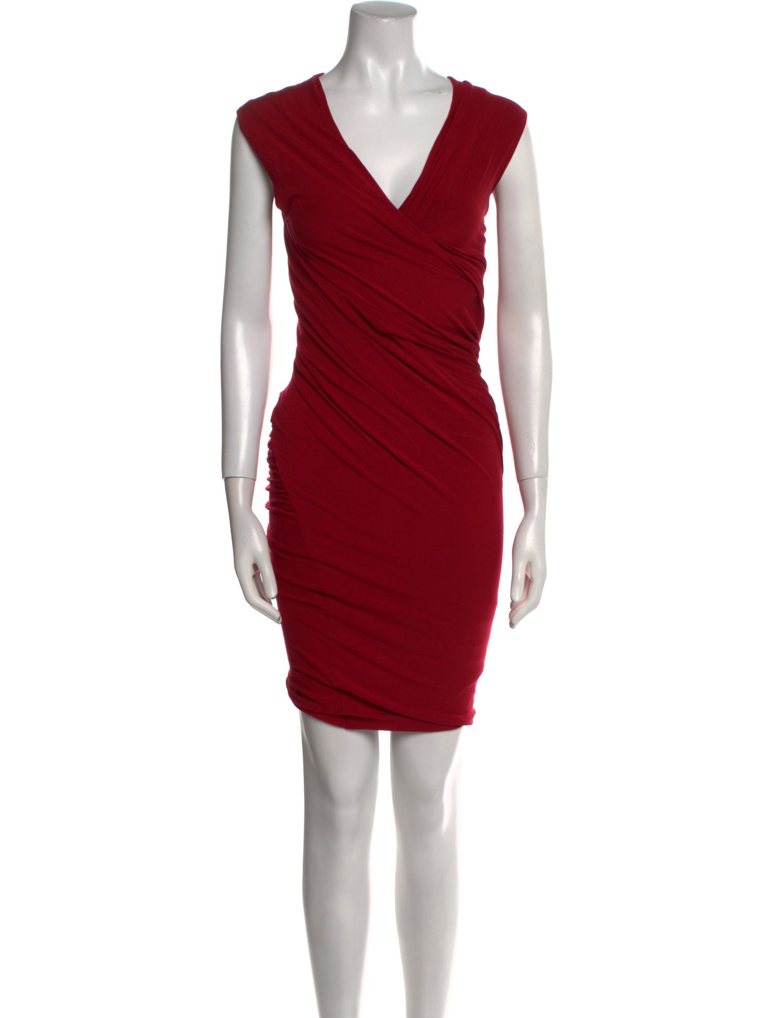 Donna Karan V-Neck Knee-Length Dress
