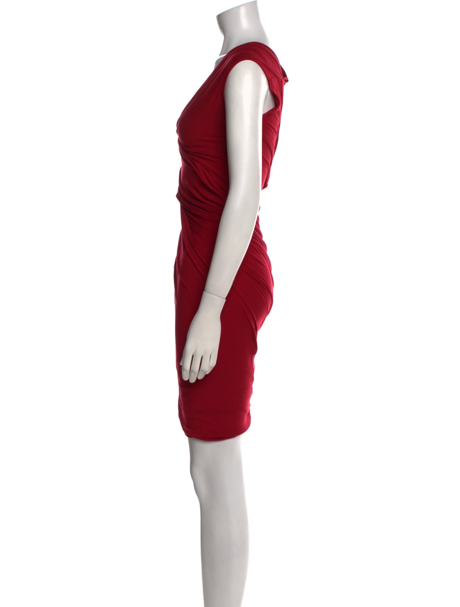 Donna Karan V-Neck Knee-Length Dress