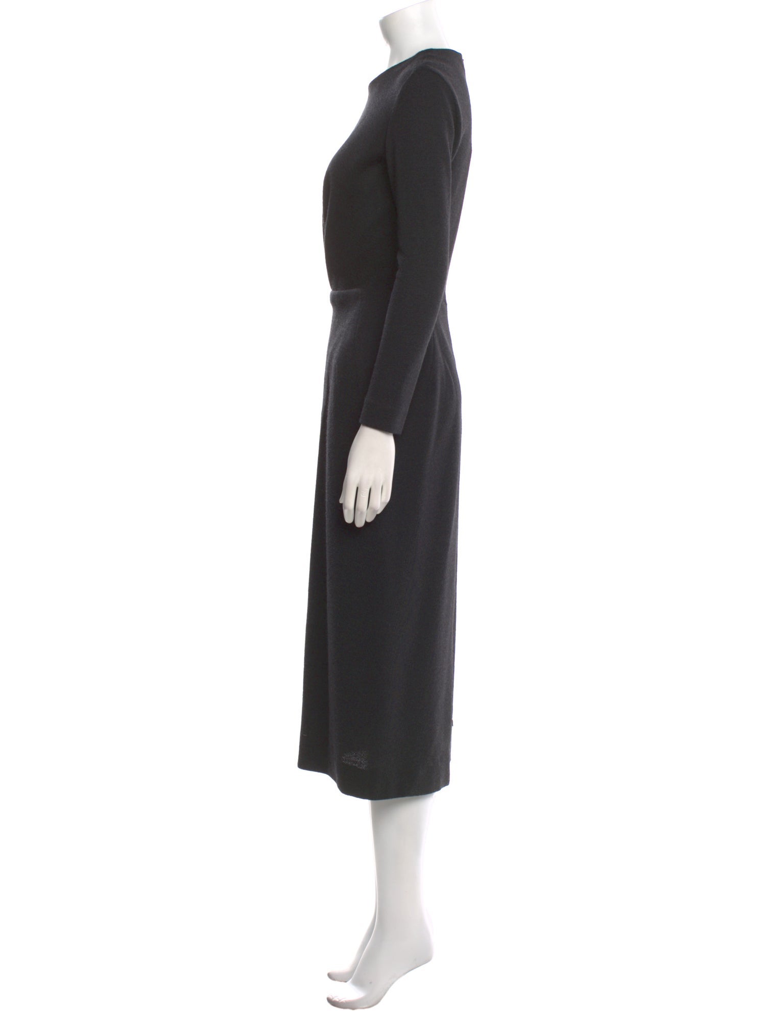 Donna Karan Wool Midi Length Dress