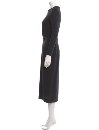 Donna Karan Wool Midi Length Dress