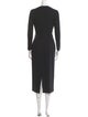 Donna Karan Wool Midi Length Dress