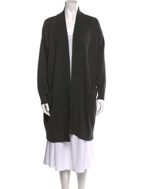 Donna Karan Wool Open Front Sweater