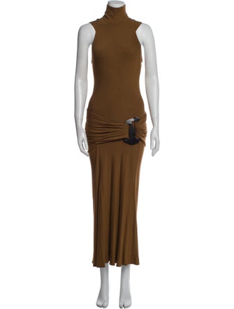 Donna Karan Turtleneck Long Dress