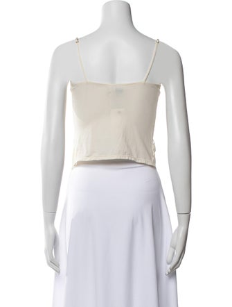 Donna Karan Nylon Square Neckline Crop Top