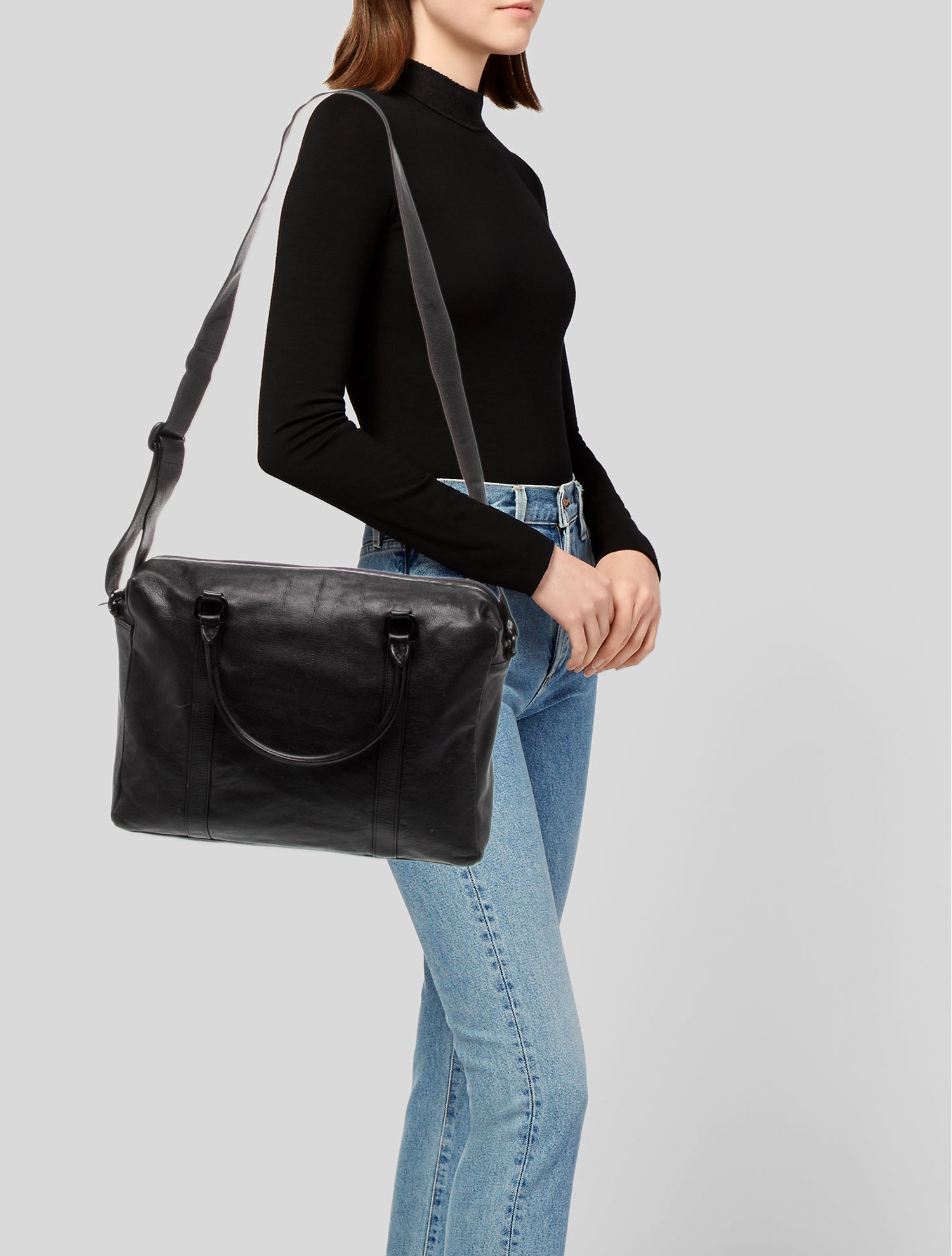 Donna Karan Leather Briefcase