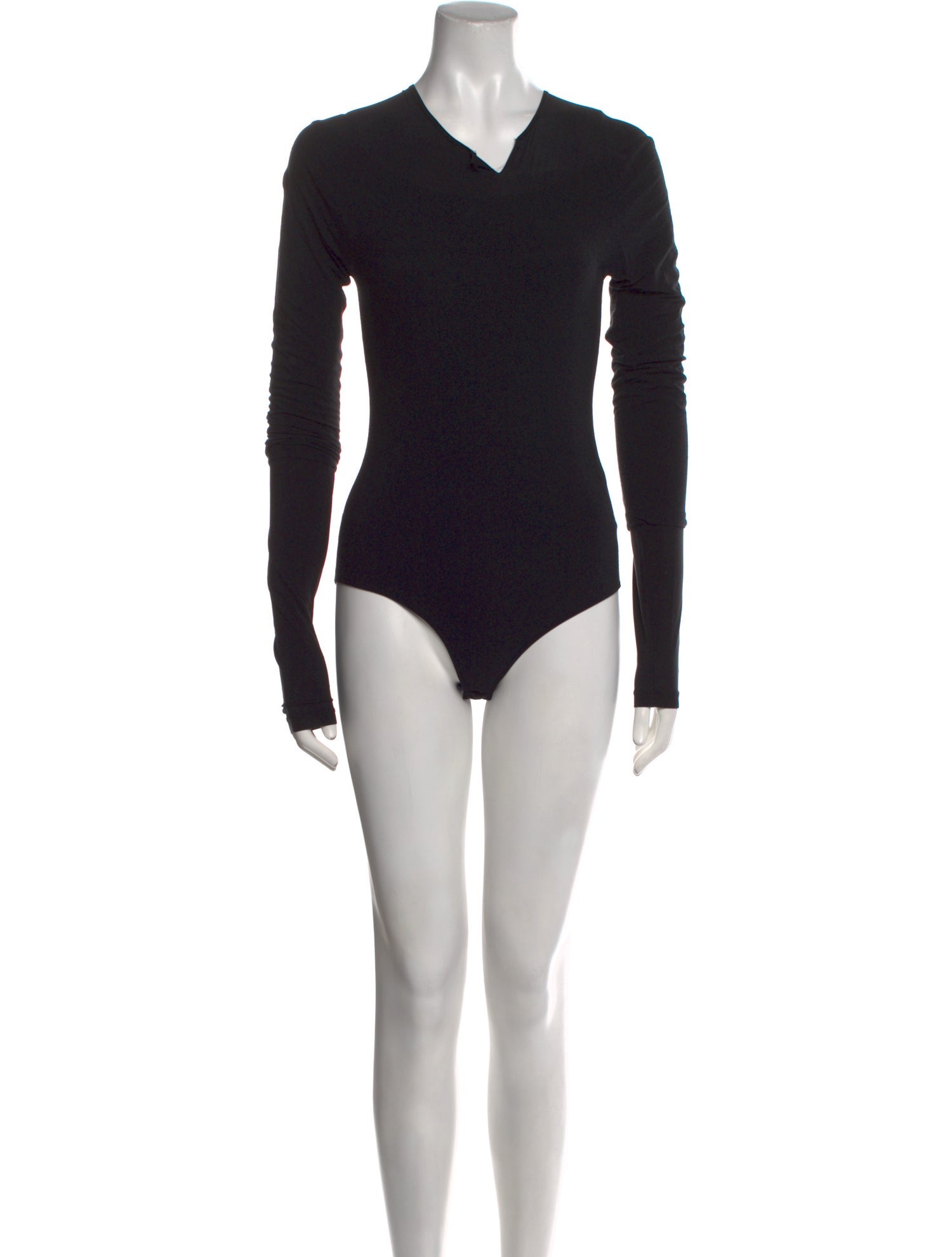 Donna Karan V-Neck Long Sleeve Bodysuit