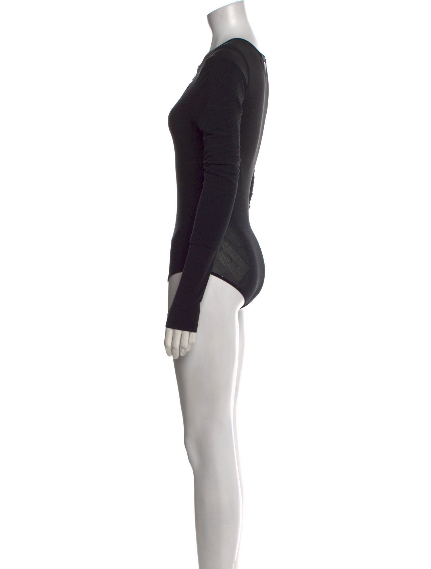 Donna Karan V-Neck Long Sleeve Bodysuit