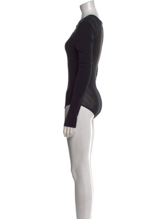 Donna Karan V-Neck Long Sleeve Bodysuit