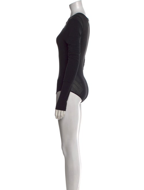 Donna Karan V-Neck Long Sleeve Bodysuit
