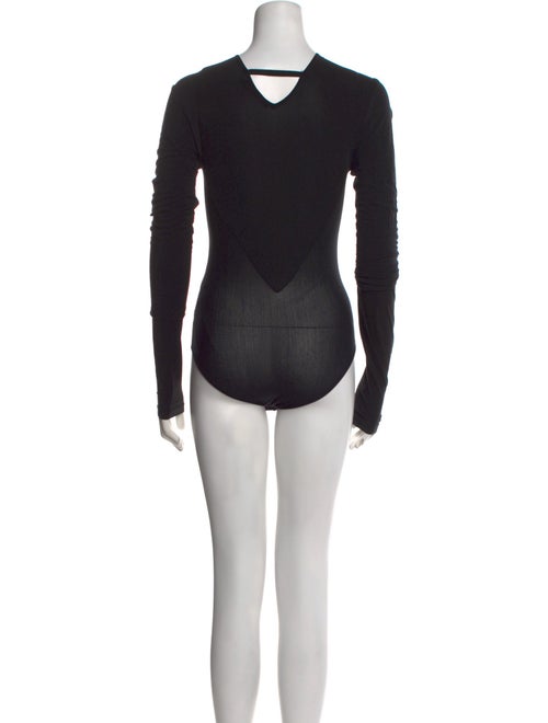 Donna Karan V-Neck Long Sleeve Bodysuit