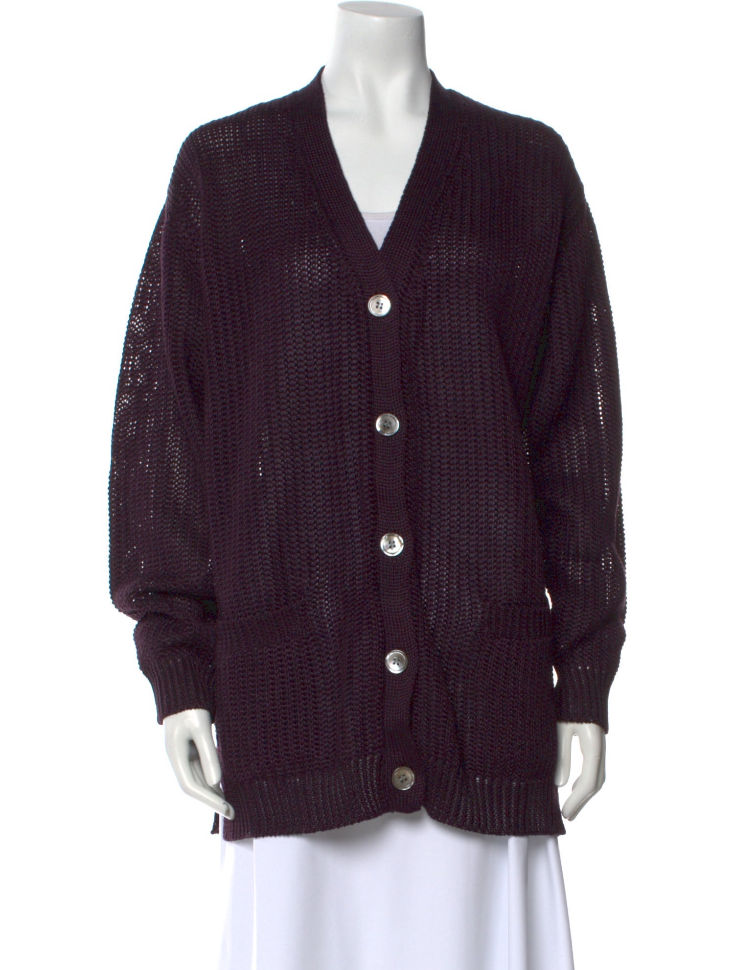 Donna Karan Linen V-Neck Sweater w/ Tags