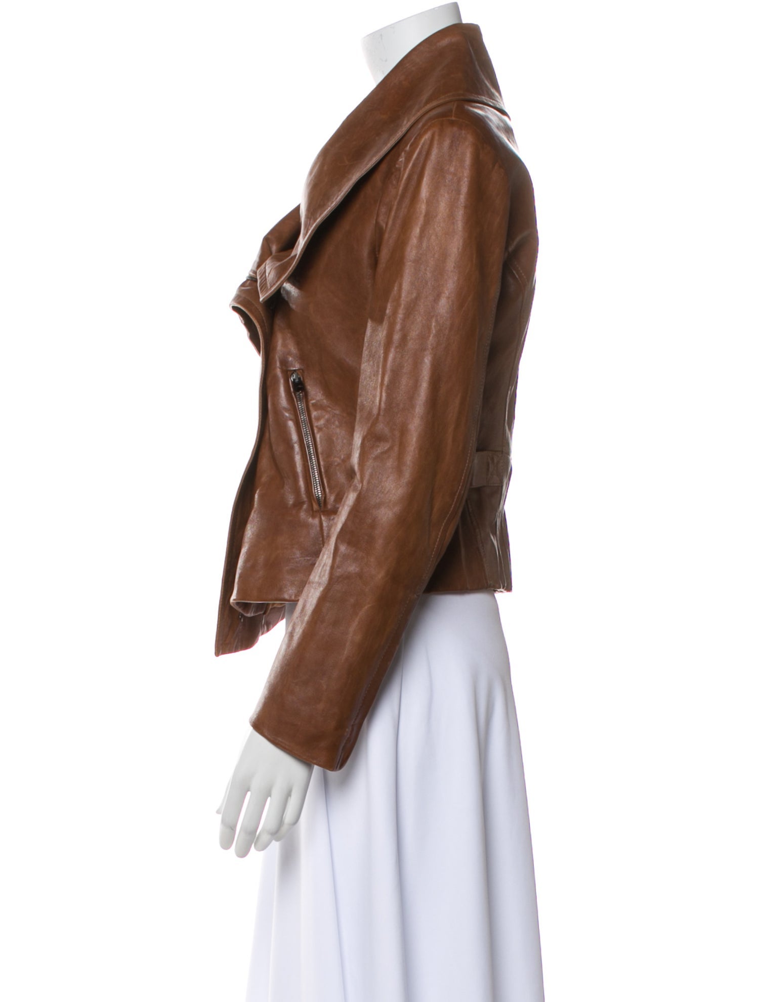 Donna Karan Leather Biker Jacket