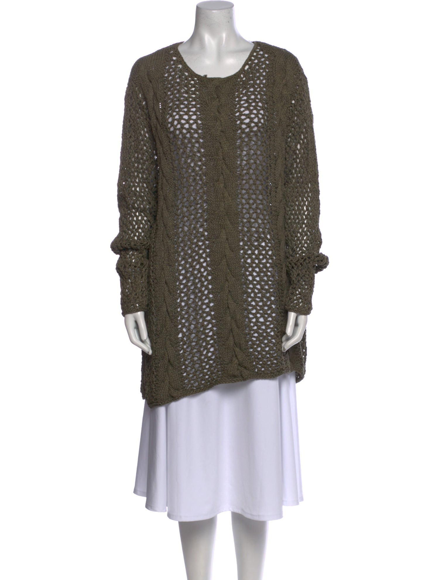 Donna Karan Silk Scoop Neck Sweater