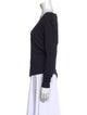 Donna Karan V-Neck Long Sleeve Top