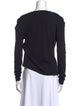 Donna Karan V-Neck Long Sleeve Top